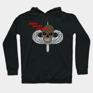 SOF - Skull - Wings - Knife - Death Before Dishonor Hoodie